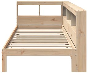 Cama com estante sem colchão 90x190 cm pinho maciço