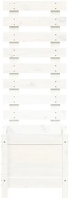 Vaso de jardim c/ suporte 39x39,5x114 cm pinho maciço branco
