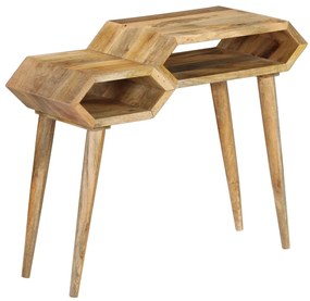 vidaXL Mesa consola madeira de mangueira maciça 90x35x76 cm
