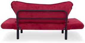 Sofá Cama "Chatto" – Vermelho Tinto  – 180x65x70 cm – Design Moderno