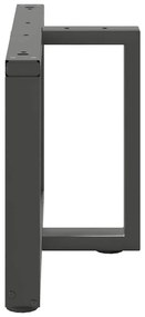 Pés para mesa de centro em forma de T, 2 peças, antracite, 70x25x(42-4