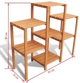 Suporte para vasos de jardim 97 x 31 x 87 cm