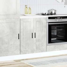 Armário base cozinha Porto derivados madeira cinzento cimento