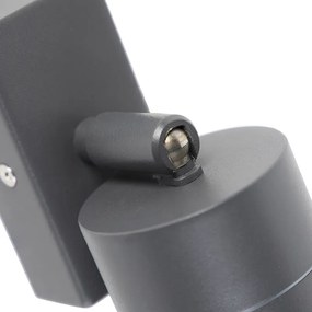 Candeeiro de parede exterior antracite IP44 rotativo e inclinável - Solo