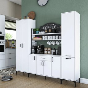 Armário Multiusos JE150 – Branco – 220x198,6x40 cm