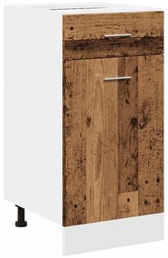 7 pcs armário de cozinha conjunto deriv. madeira madeira velha