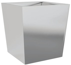 Vaso/floreira de jardim 2 pcs 50x50x50 cm aço galvanizado