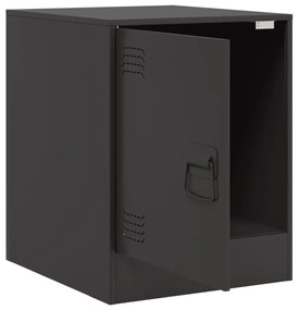 Mesas de cabeceira 2 pcs 34,5x39x44 cm aço preto