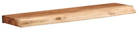 Prateleiras parede 2 pcs 60x20x3,5 cm madeira de acácia maciça