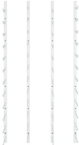 Garrafeira de parede para 24 garrafas 2 pcs ferro branco