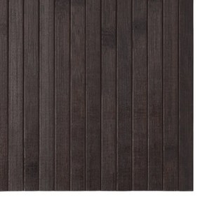 Tapete retangular 100x400 cm bambu castanho-escuro