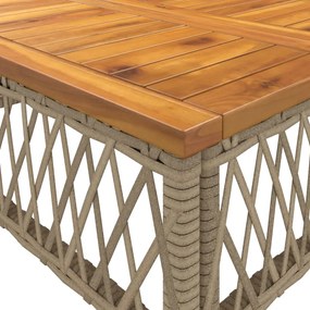 2 pcs conjunto de sofás p/ jardim com almofadões vime PE bege