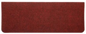 Tapetes de escada autoadesivos 15 pcs 65x24,5x3,5 cm vermelho