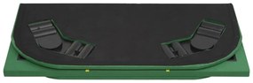 Tabuleiro póquer dobrável em 4 p/ 8 jogadores retangular verde