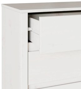 Cômoda vidaXL "DRAMMEN" Branca 76,5x40x91 cm Madeira Sólida de Pinho