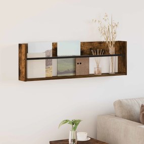 vidaXL Estante de Revistas Carvalho Defumado 100 x 12 x 30 cm