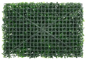 Vedação de plantas artificiais 24 pcs 40x60 cm verde