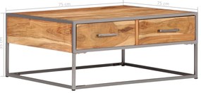 Mesa de centro 75x75x35 cm madeira de acácia maciça