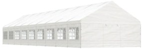 Gazebo com telhado 20,07x5,88x3,75 m polietileno branco