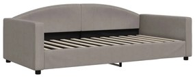 Sofá-cama com colchão 100x200 cm tecido cinzento-acastanhado