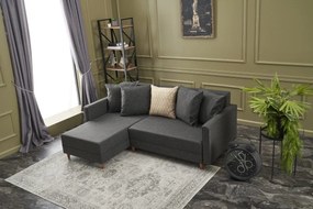 Sofá-Cama de Canto Aydam – Antracite – 215x80x150cm