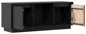 Móvel de TV 110,5x35x44 cm madeira de pinho maciça preto