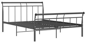 Estrutura de cama 140x200 cm metal preto