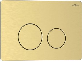 Mexen Tex 06 botão de descarga em aço inoxidável, dourado escovado - 6106-11