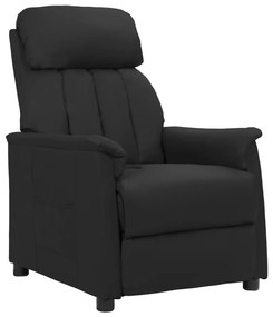 vidaXL Poltrona reclinável couro artificial preto