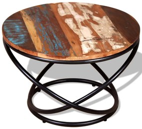 Mesa de centro 60x60x40 cm madeira reciclada maciça