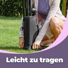 Rede de badminton ou voleibol de 400 cm, ajustável em altura preta