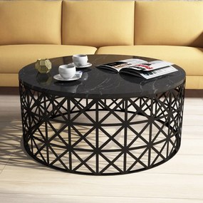 Mesa de Centro Selin – Preto – 90x38x90 cm