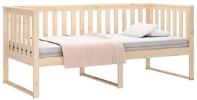 Sofá-cama sem colchão 90x200 cm madeira de pinho maciça