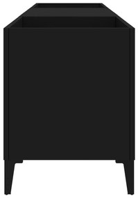 Armário para discos 121x38x48 cm derivados de madeira preto
