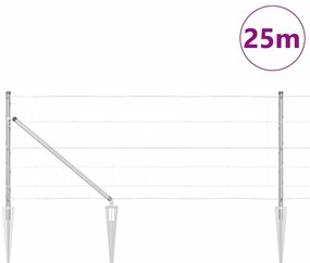Cerca de Campo 0,8x25 m em Aço Galvanizado