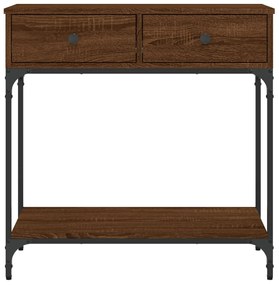 Mesa consola 75x34,5x75 cm derivados madeira carvalho castanho