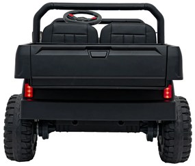 Jipe elétrico para Crianças 2 Lugares 24V Champion Rodas Espuma EVA, Assento couro ecológico Branco