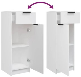 3 pcs conjunto móveis casa de banho madeira processada branco