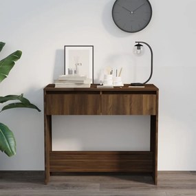 Mesa consola derivados de madeira carvalho castanho
