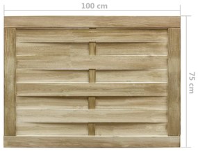 Portão de jardim 100x75 cm pinho impregnado verde