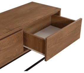 Conjunto de Móveis de Sala Laxus – Nogueira/Preto – 90 cm x 39 cm x 40