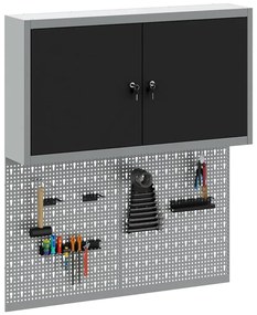 Conjunto de Armário para Ferramentas e Painel de Ferramentas de 3 Peça