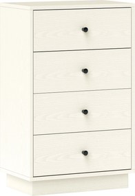 HOMCOM Cómoda de 4 Gavetas Cómoda para Dormitório Moderna Cómoda Estreita para Sala de Estar Corredor 47x29x75 cm Branco | Aosom Portugal
