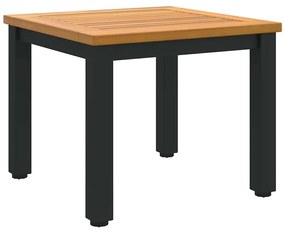 Mesa Lateral de Jardim 45x45x38 cm em Madeira de Acácia Sólida.