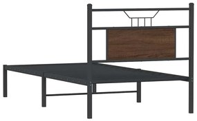 Estrutura cama s/ colchão derivados madeira carvalho castanho