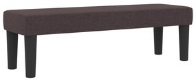 Cama Box Spring com Colchão &amp; Banco Castanho 140x200 cm Tecido