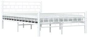 Estrutura de cama 120x200 cm metal branco