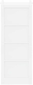 Porta Deslizante vidaXL com Conjunto de Hardware Branco 83x211 cm Made