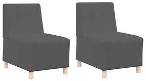 Sofá Chiar 2 pcs Cinzento escuro 55 x 74 x 82 cm