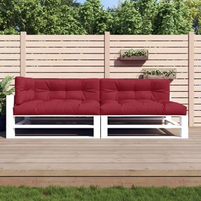 vidaXL Almofadões para sofás de paletes 5 pcs vermelho tinto